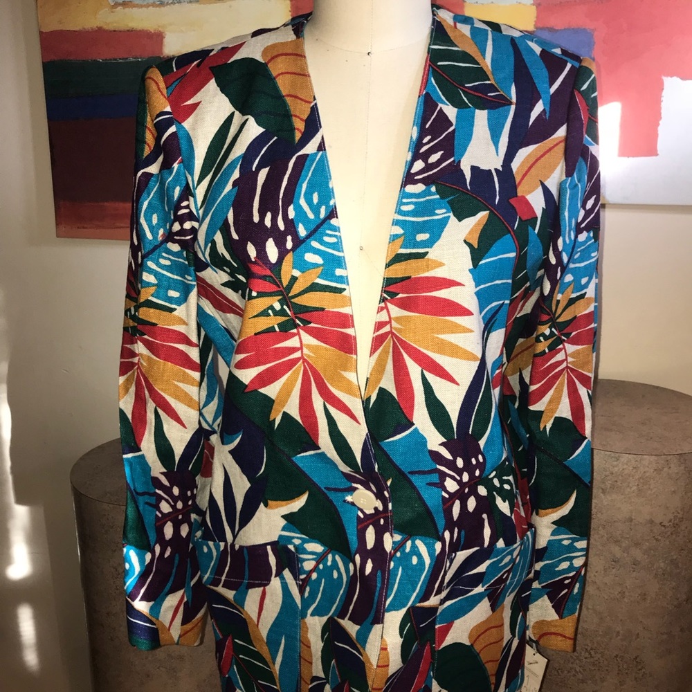 Vintage Jones New York linen blazer